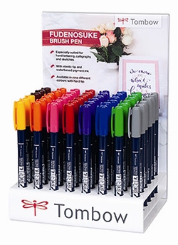 Tombow Marker Fudenosuke твърда поставка за писане (48)