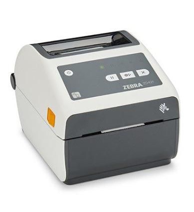 Зебра ZD421t Healthcare, 12 точки/мм (300 dpi), RTC, USB, USB хост, BT (BLE), Ethernet, бял