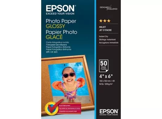 Гланцирана фотохартия Epson, 200 g/m² - 10x15cm - 50 листа