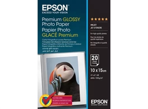 Epson Premium Гланцова Фотохартия 255 g/m² - 10x15cm - 20 листа