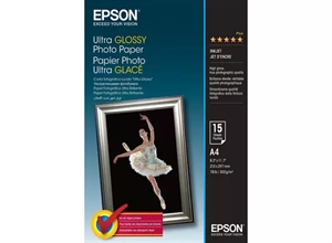 Epson Ултра гланцова фотохартия 300 г/м² - A4 - 15 листа