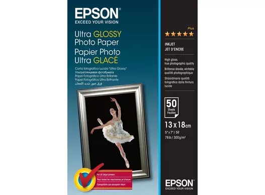 Epson Ултра Гланцова Фото Хартия 300 г/м²- 13x18см - 50 листа