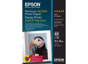 Epson Premium Glossy Photo Paper 255 g/m²- 10x15cm - 40 листа